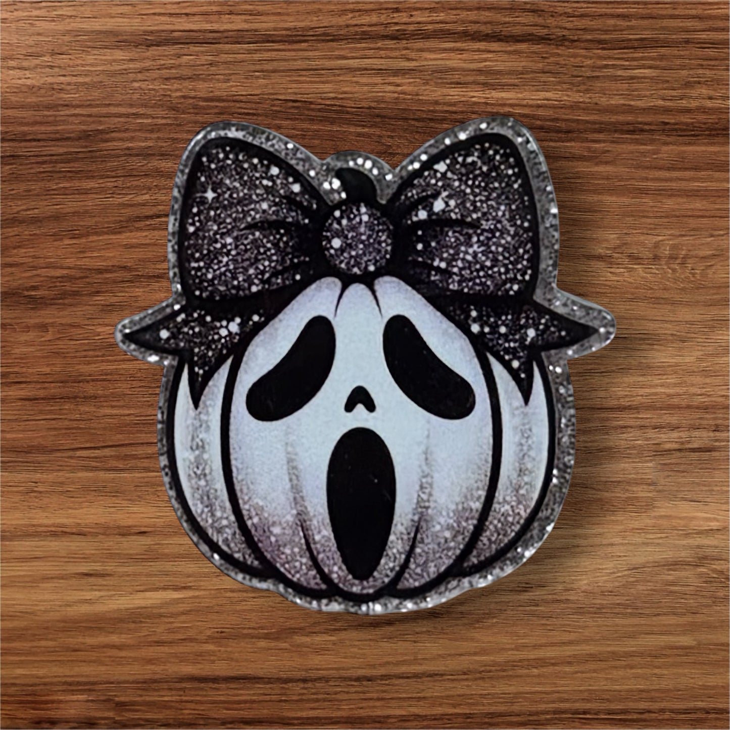 Ghost face Pumpkin Acrylic Flatback