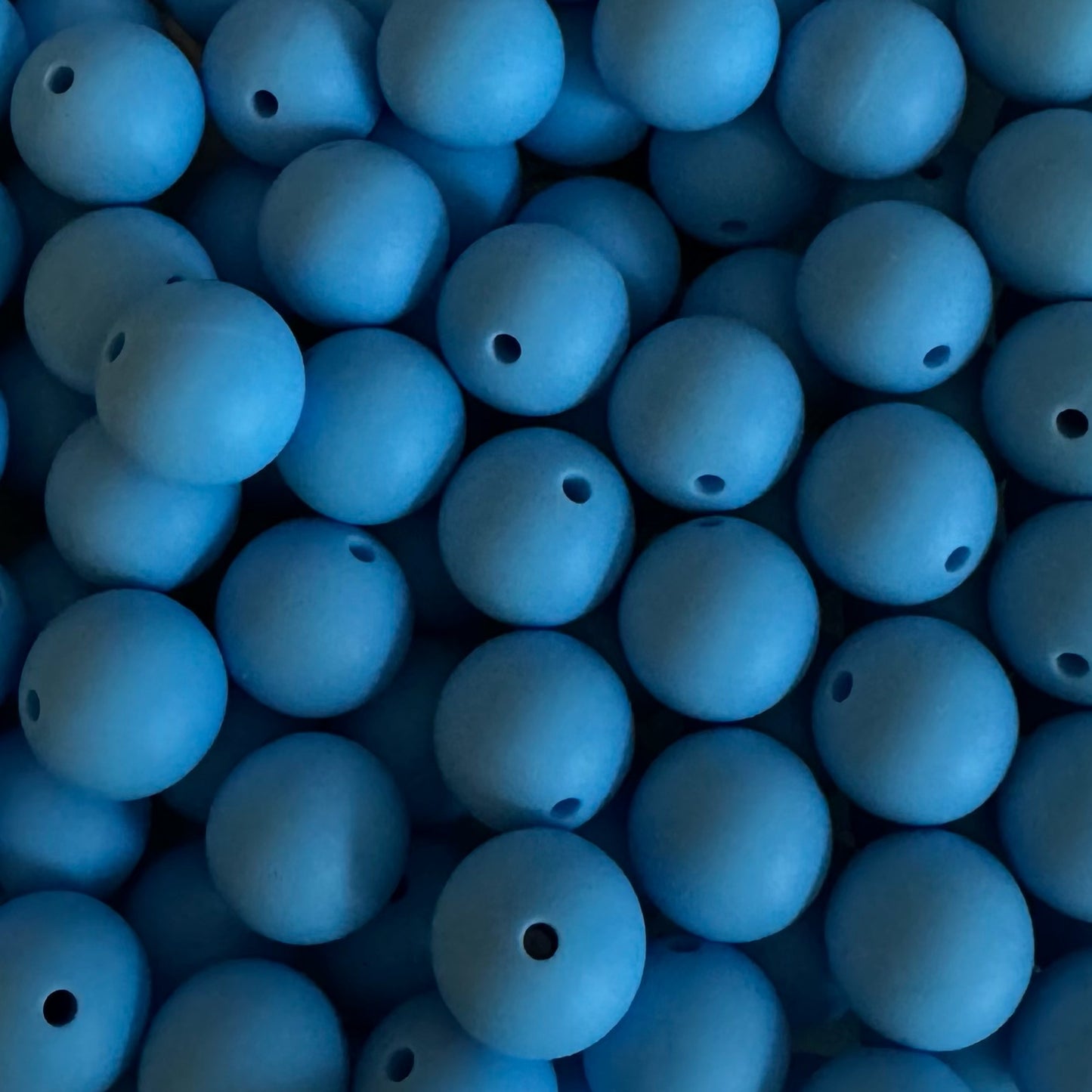 12mm Cornflower Blue Silicone Bead