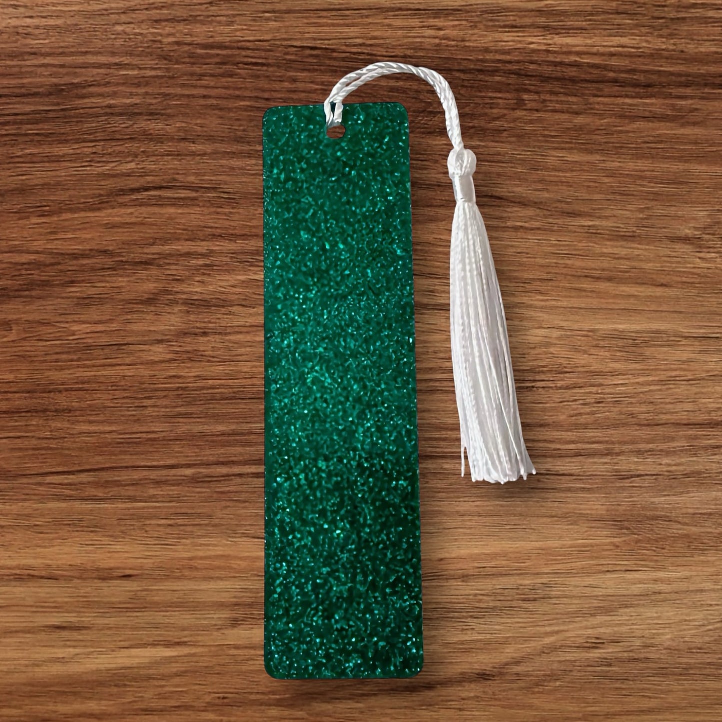 Green Bookmark With White Tassel