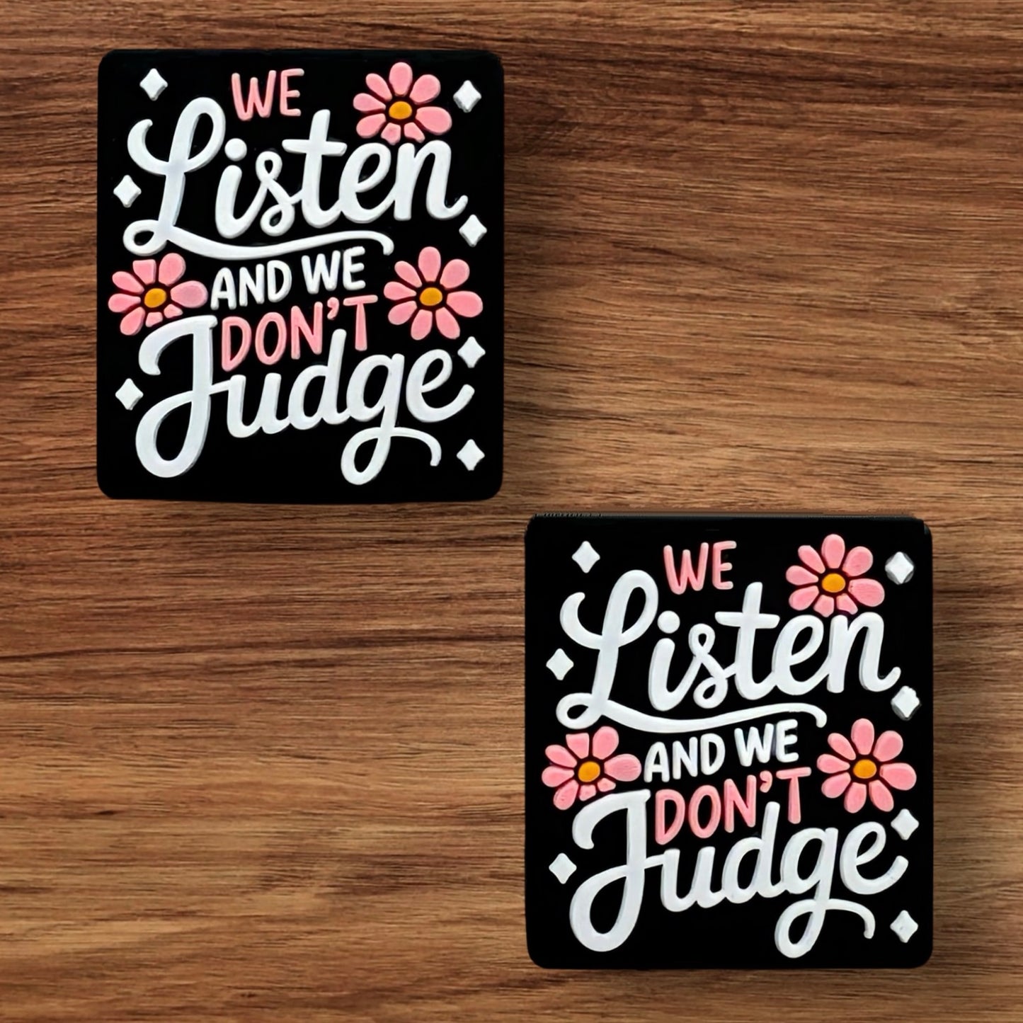 We Listen And Don’t Judge Focal (Black)
