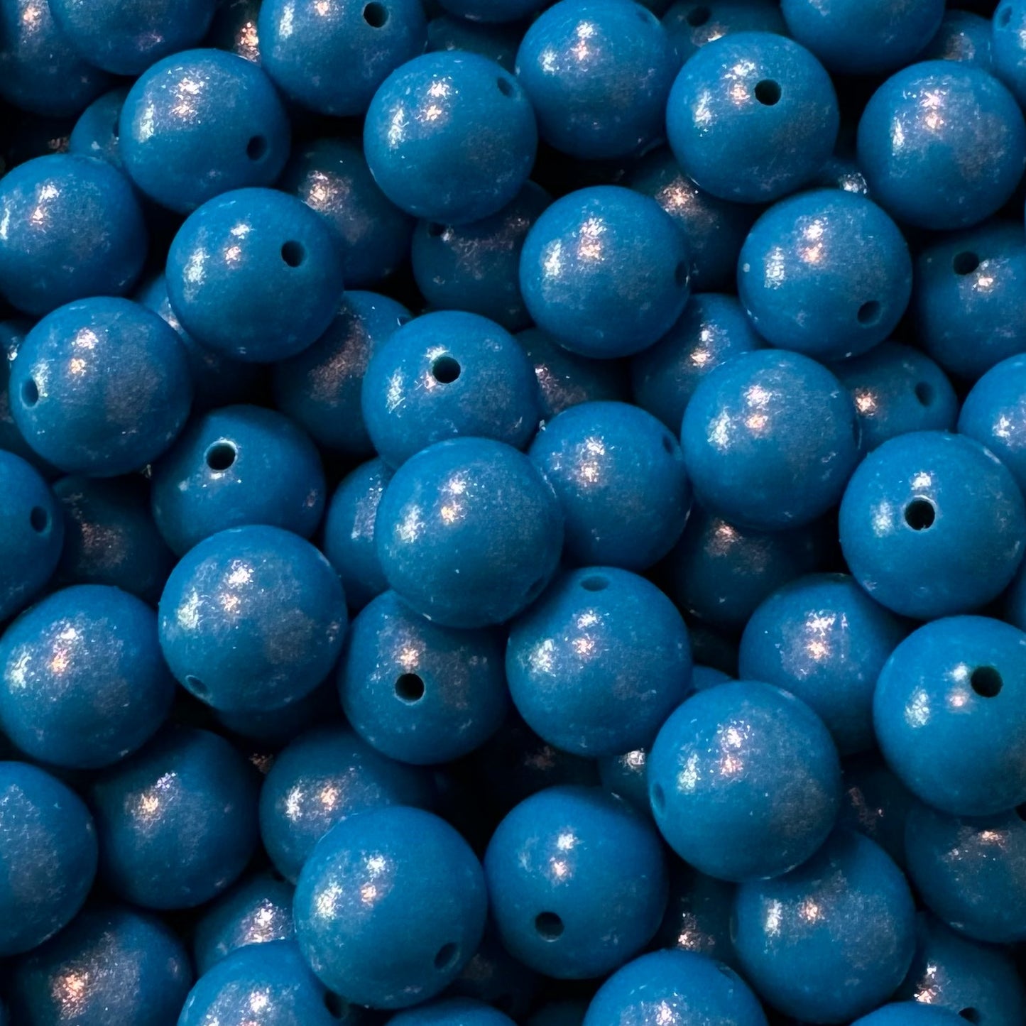 15mm Pirate Blue Chameleon Silicone Bead