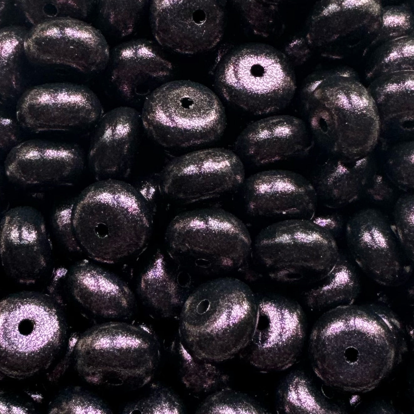 Black Opal Abacus Bead