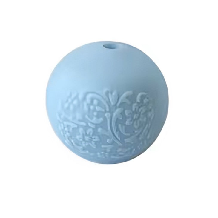15mm Engraved Silicone Bead