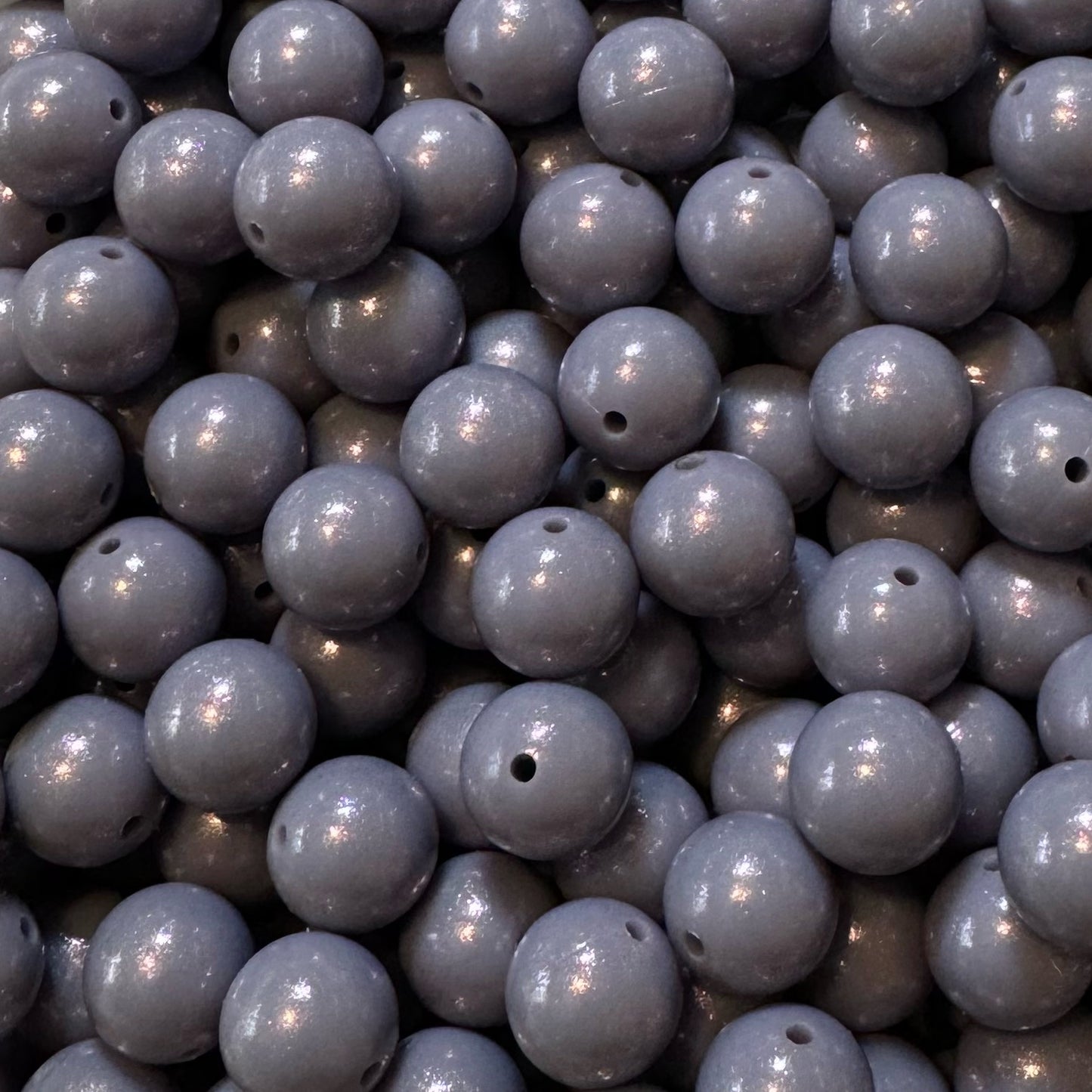 15mm Brunnara Blue Chameleon Silicone Bead
