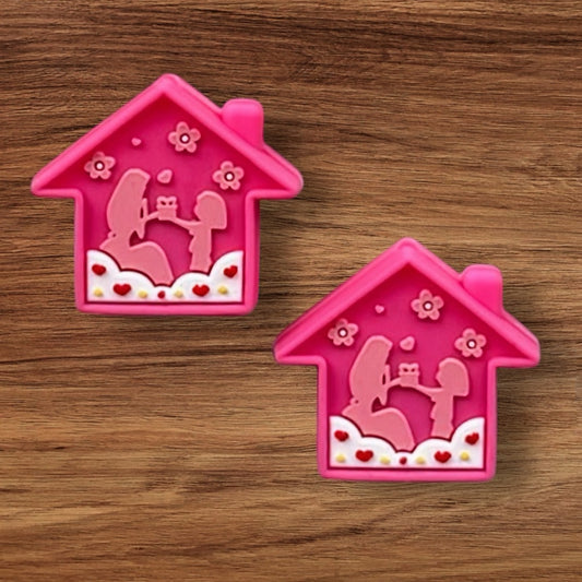 3-D House With Mom & Child Focal