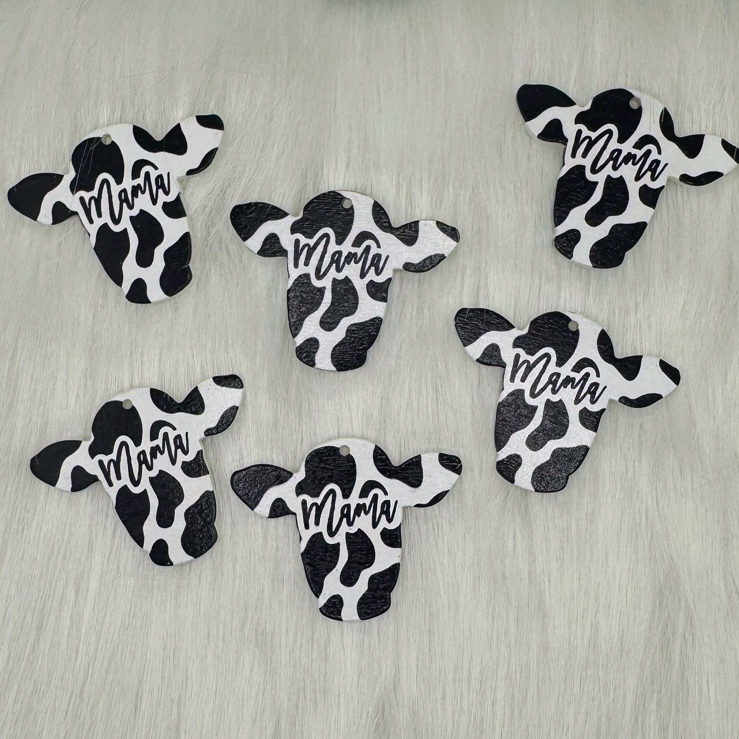 Wooden Mama keychain Charm