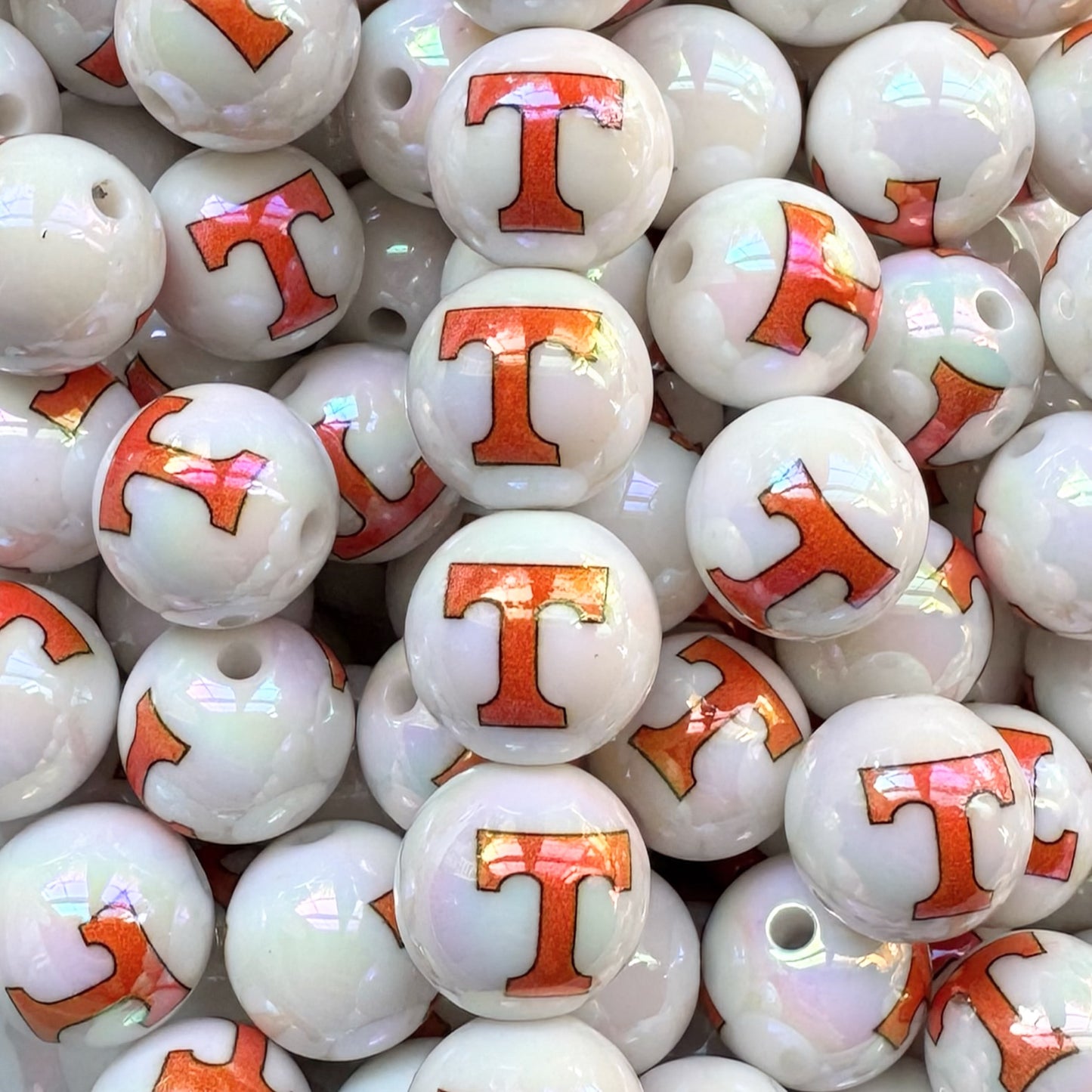 16mm Football Acrylic Bead