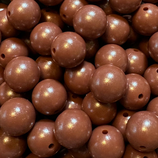 15mm Marsala Chameleon Silicone Bead