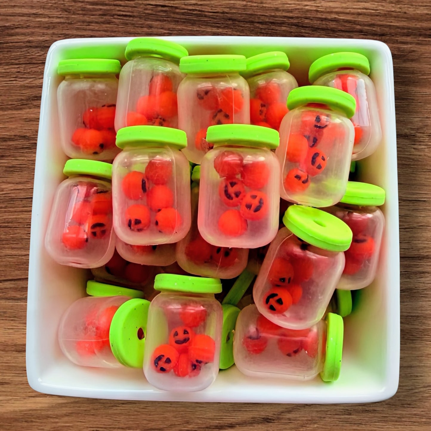 3-D Jar With Pumpkins Focal