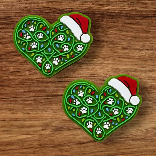 Christmas Heart With Paws Focal