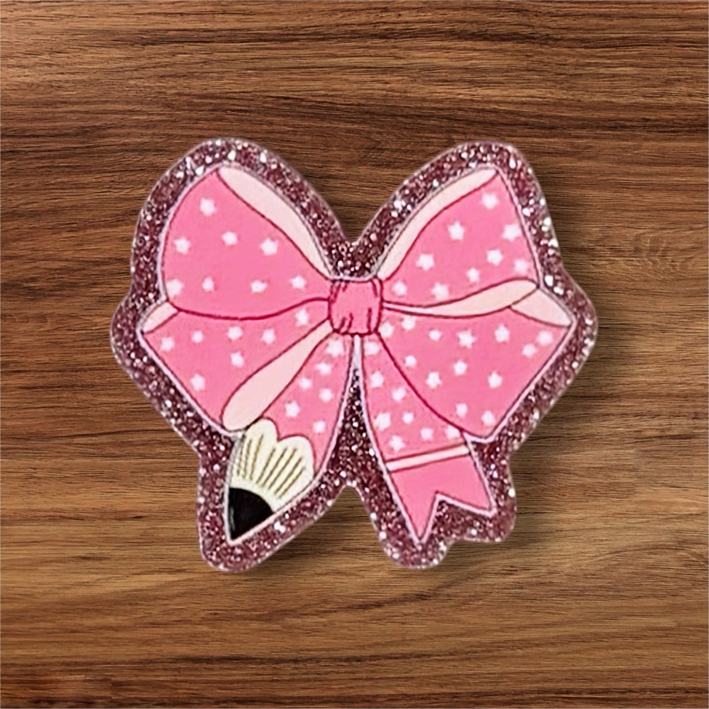Pencil Bow Acrylic Flatback