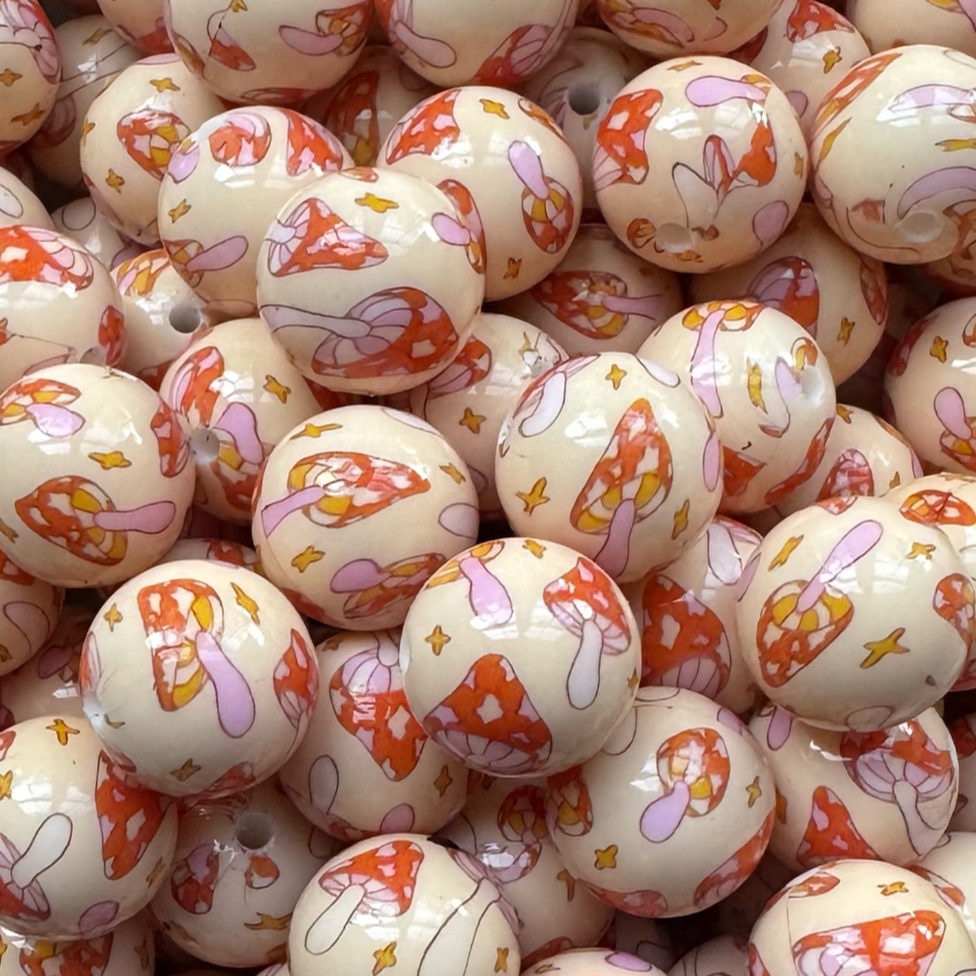 15mm Mushroom Silicone Bead