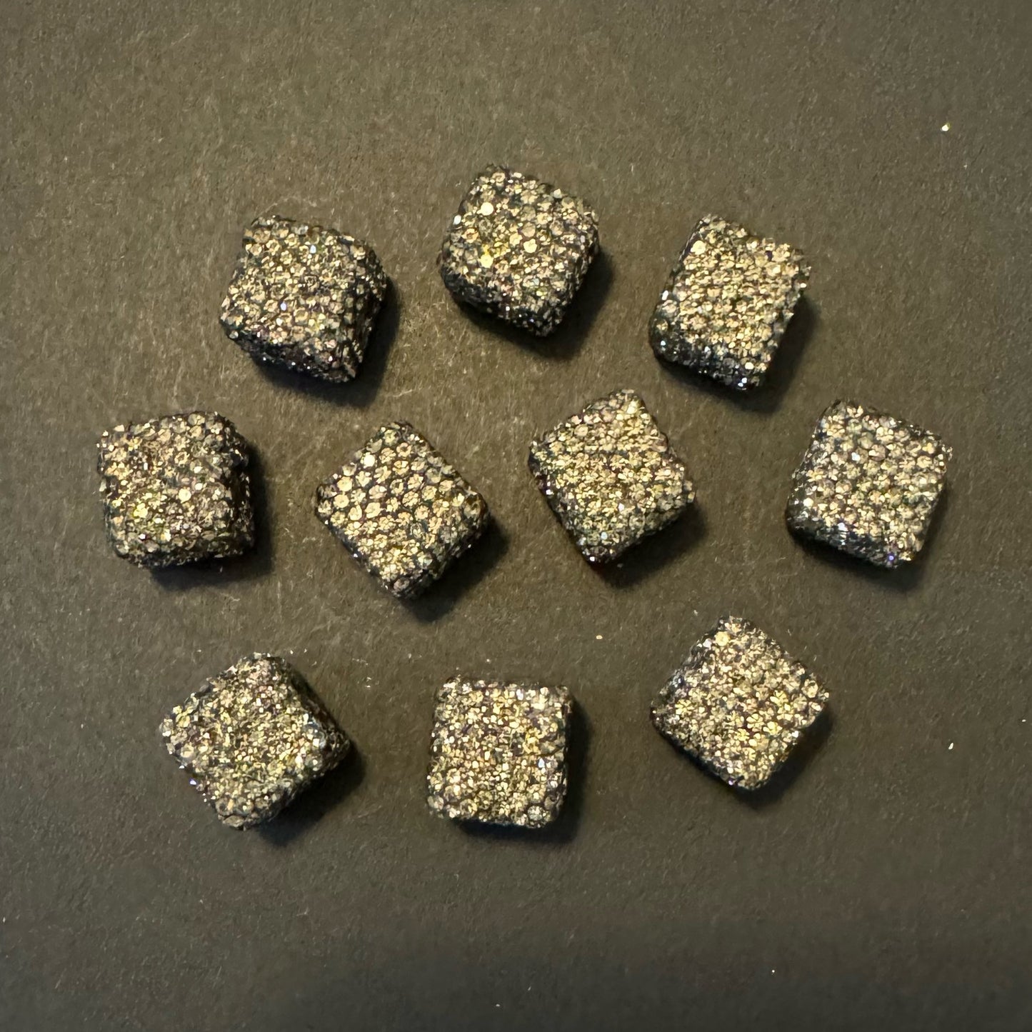 Square Rhinestone Beads