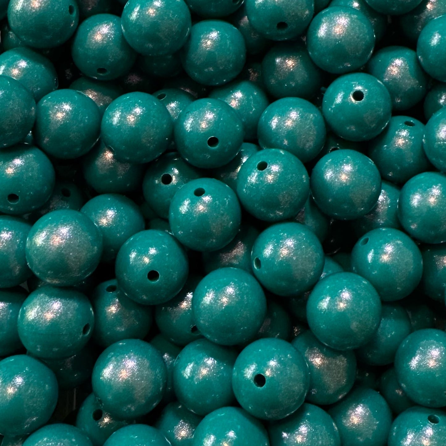 15mm Lagoon Chameleon Silicone Bead