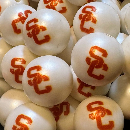 20mm Acrylic Football Bead
