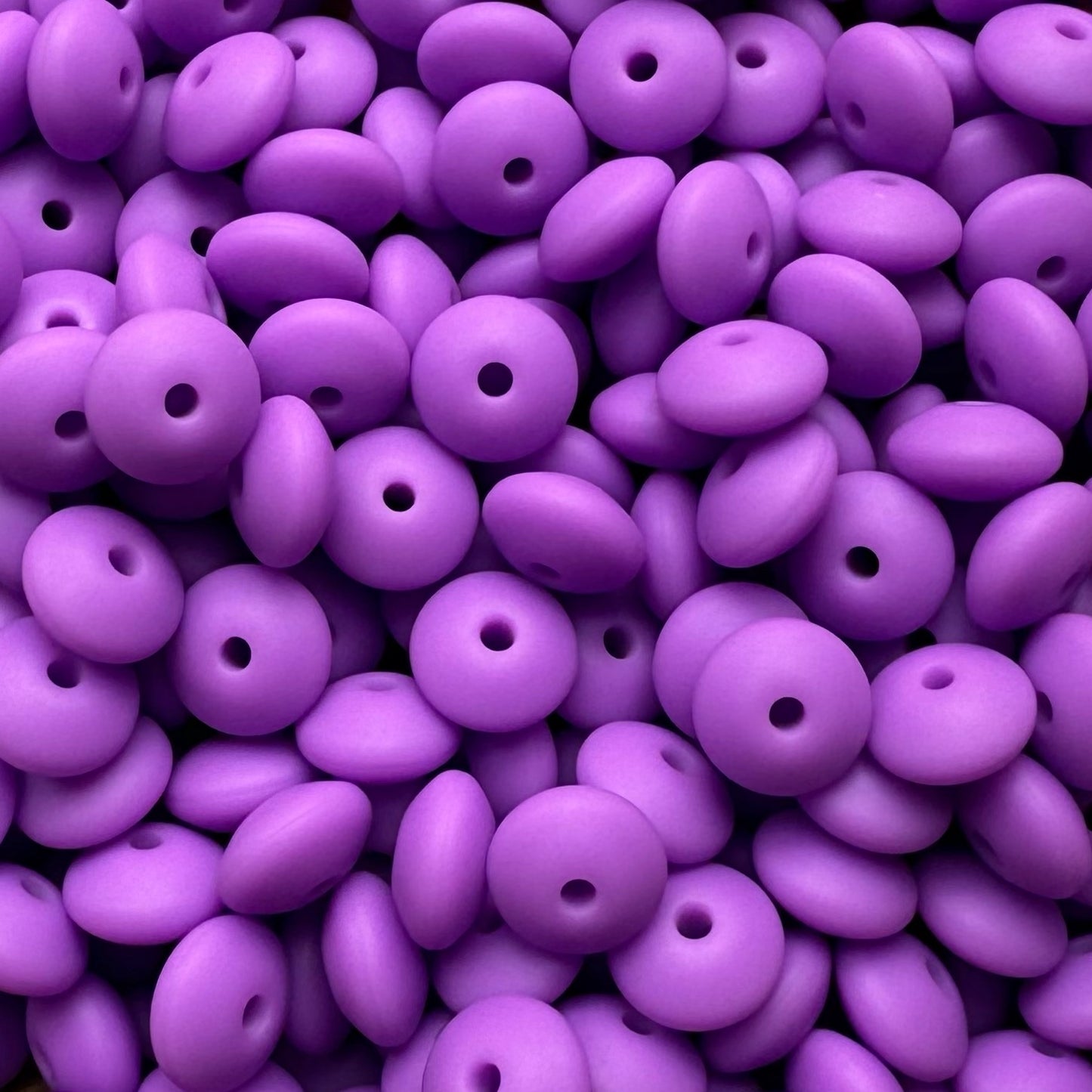 12mm Classic Purple Silicone Lentil