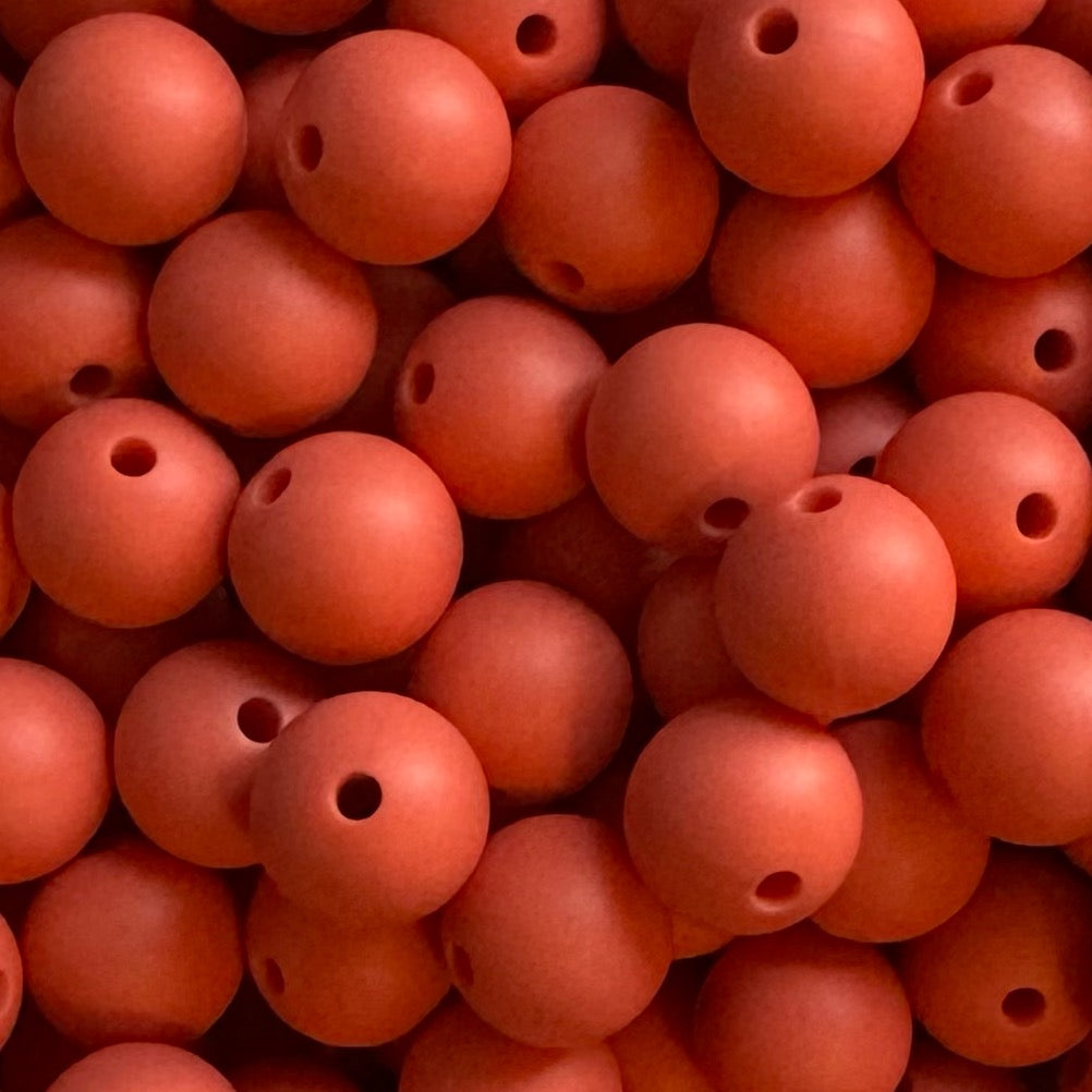 12mm Fusion Coral Silicone Bead