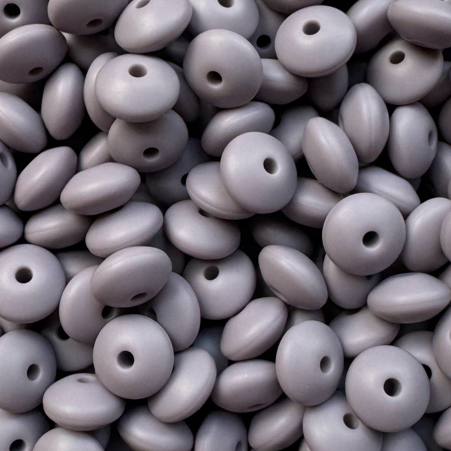 12mm Twilight Purple Silicone Lentil Bead