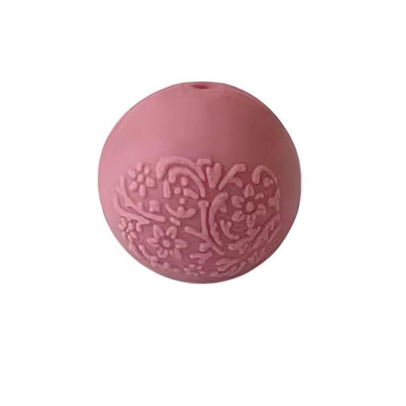 15mm Engraved Silicone Bead