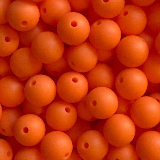 15mm Nectarine Silicone Bead