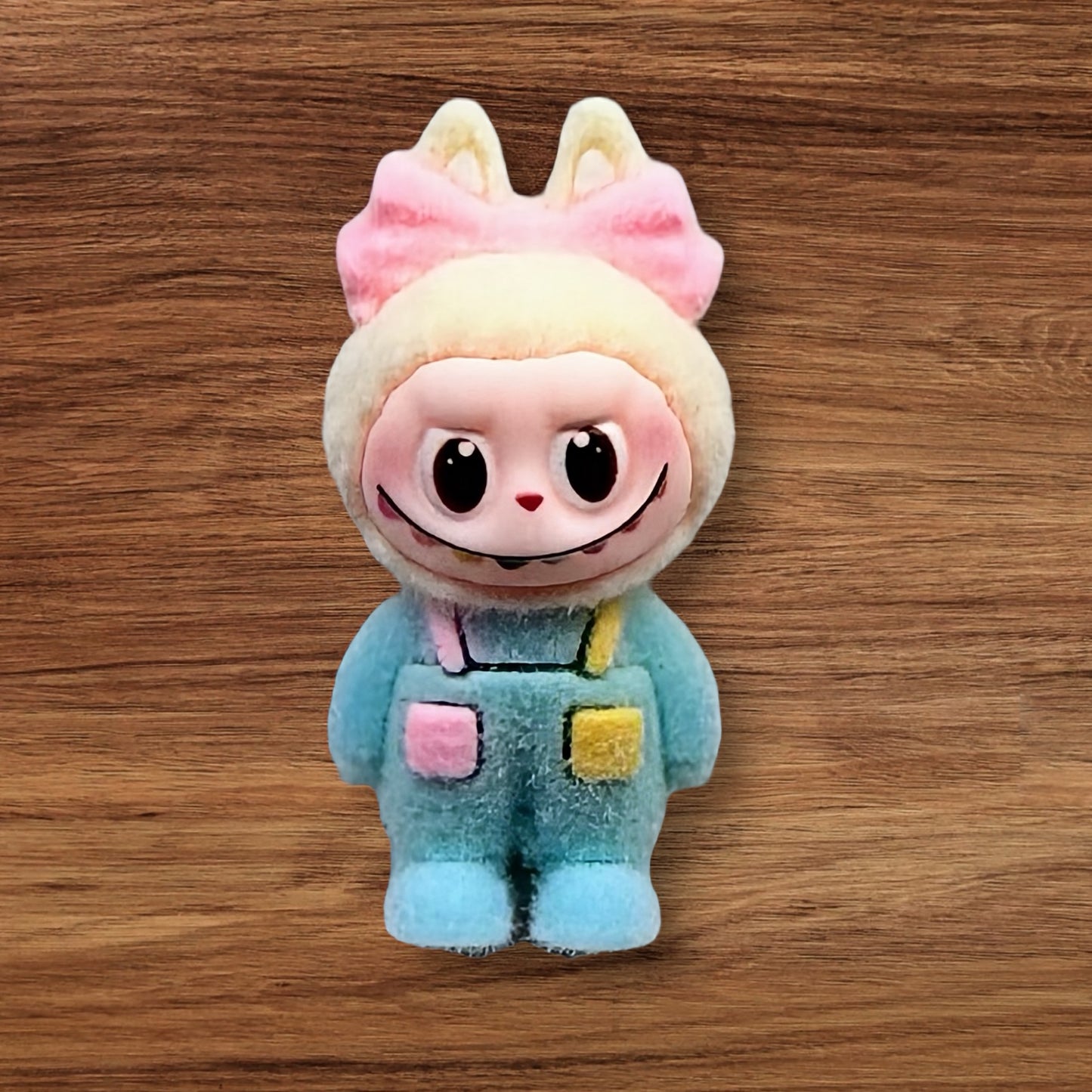 Flocked Monster With Bow Bead