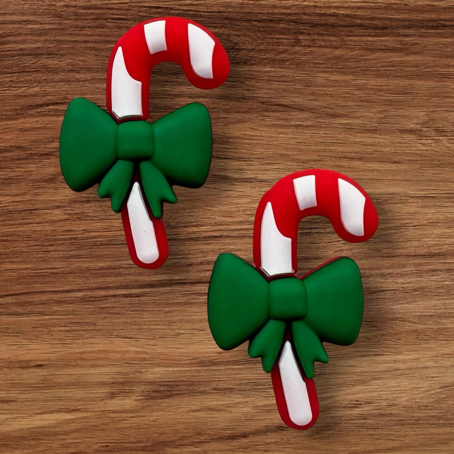 3-D Candy Cane With Bow Focal