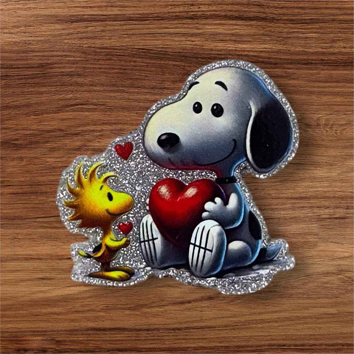 Dog With Bird Acrylic Flatback