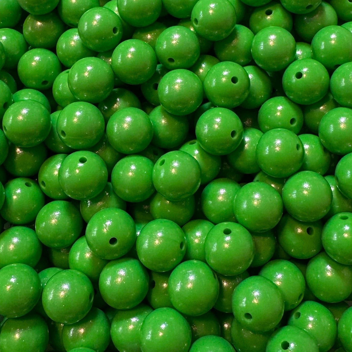 15mm Green Chameleon Silicone Bead