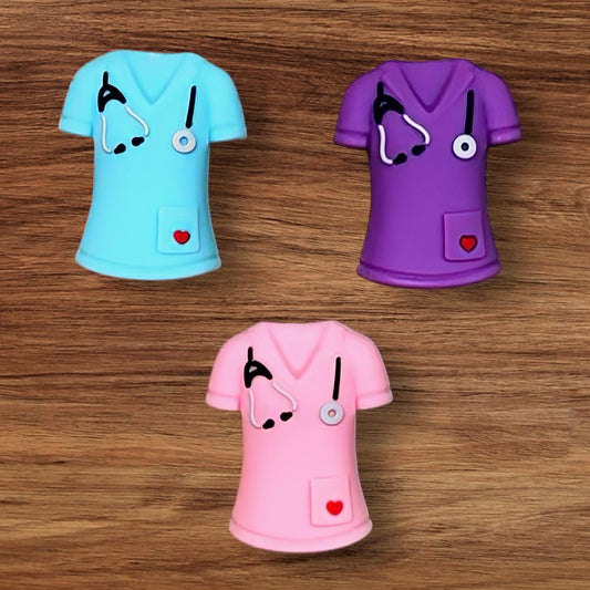 3-D Scrub Top Focal