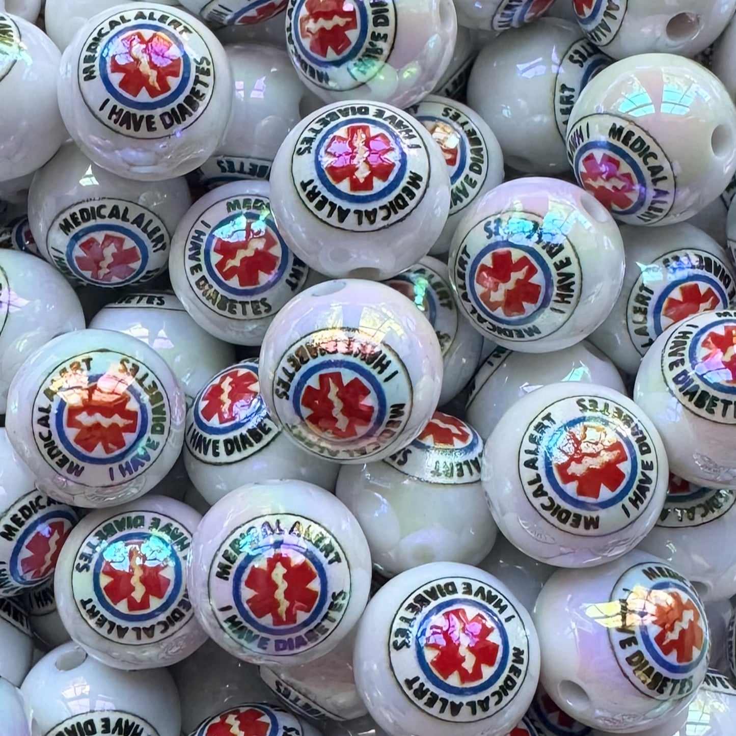 16mm Diabetes Acrylic Bead