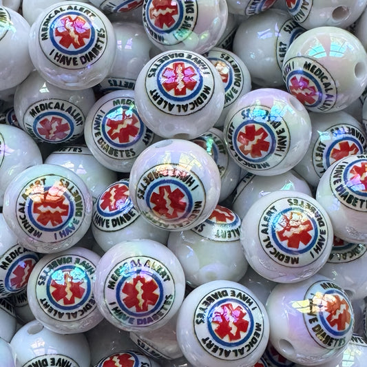 16mm Diabetes Acrylic Bead