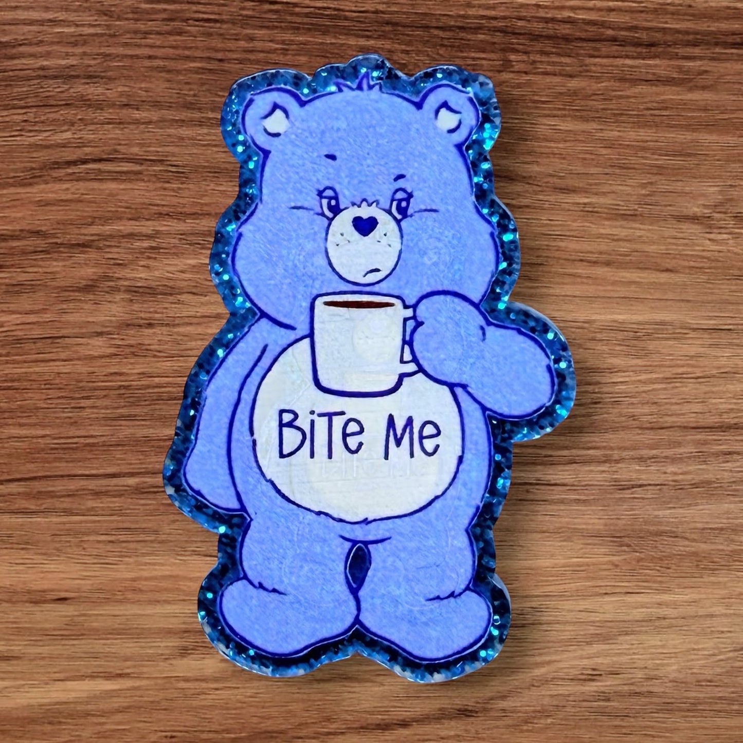 Bite Me Bear Acrylic Flatback