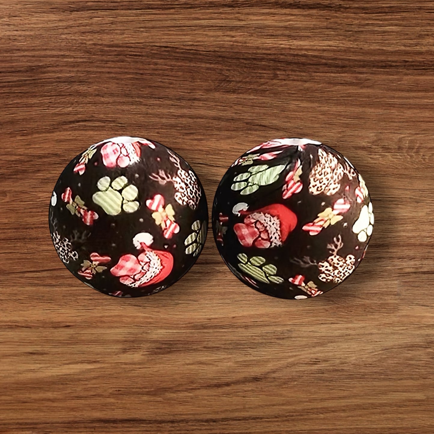 15mm Paw Print Silicone Bead