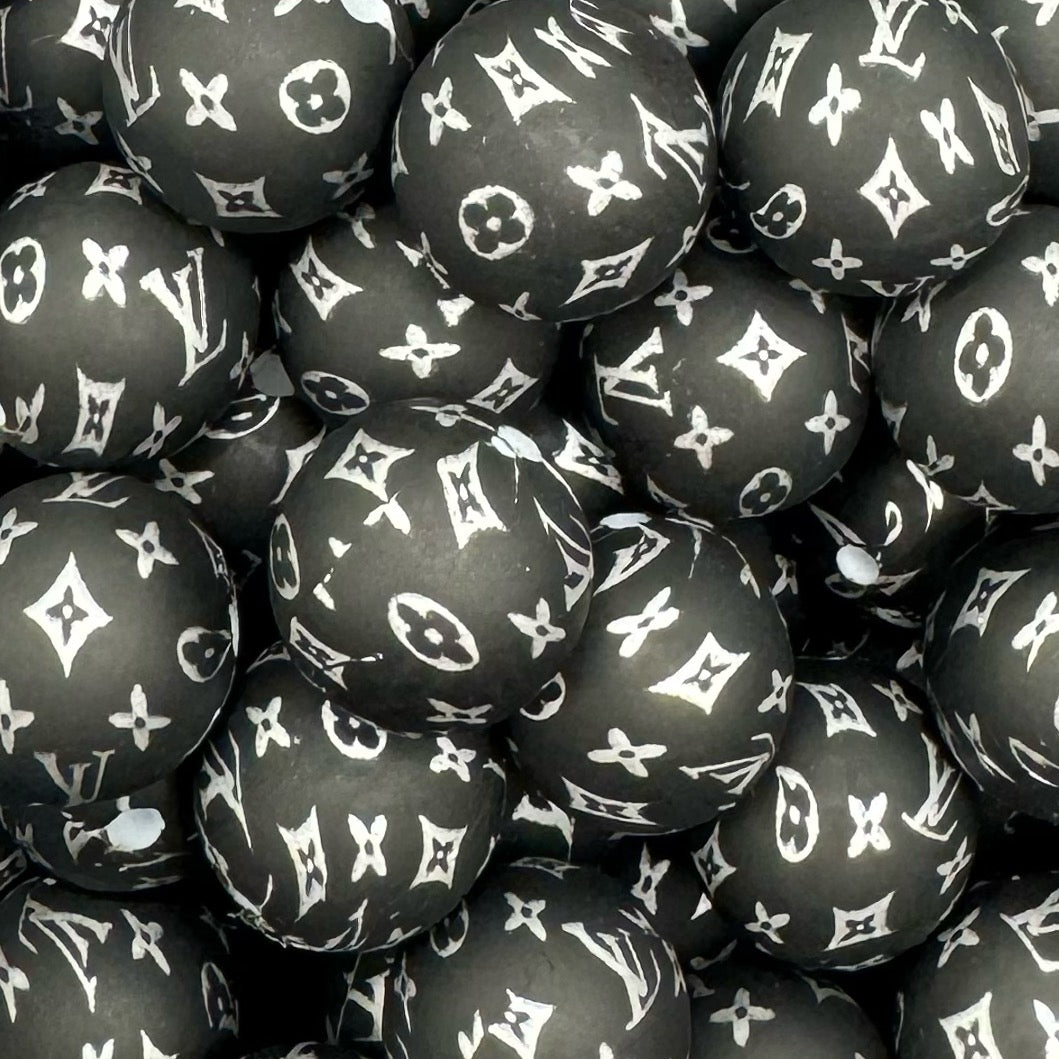 15mm Black Silicone Bead