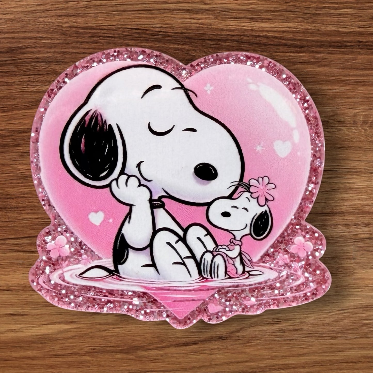 Beagle In Heart Acrylic Flatback