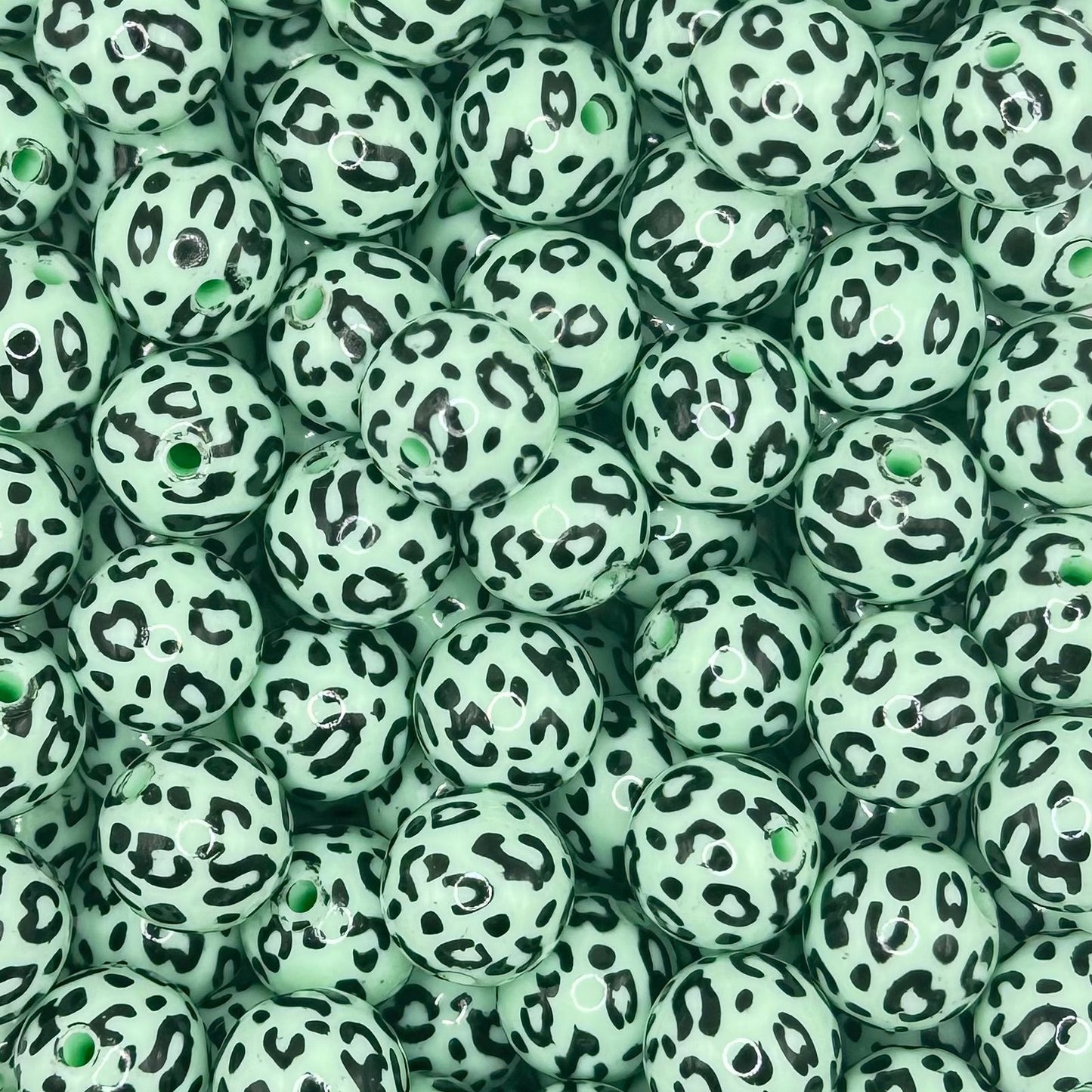 16mm Colorful Animal Print Acrylic Bead Pack