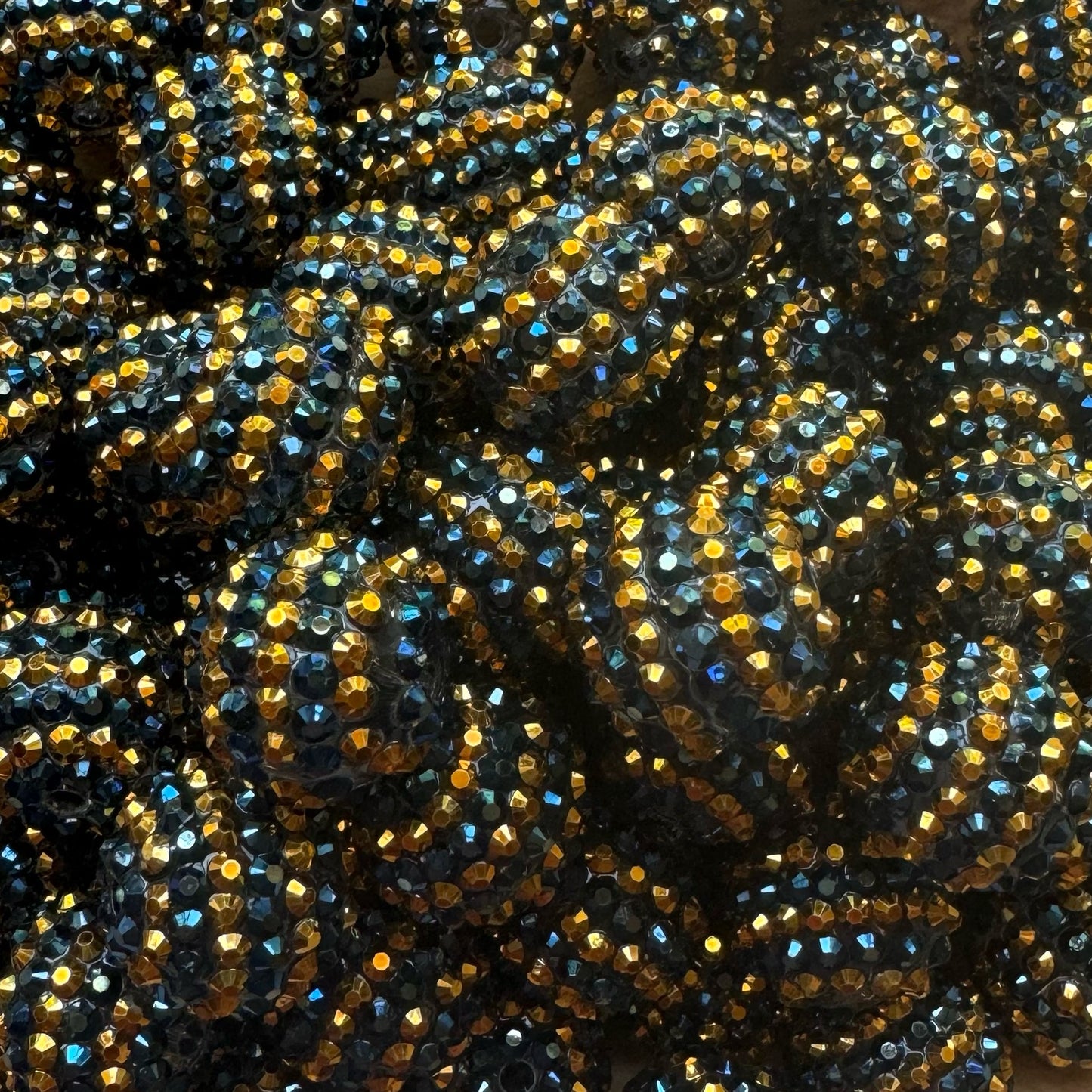 20mm Striped Rhinestone Bead