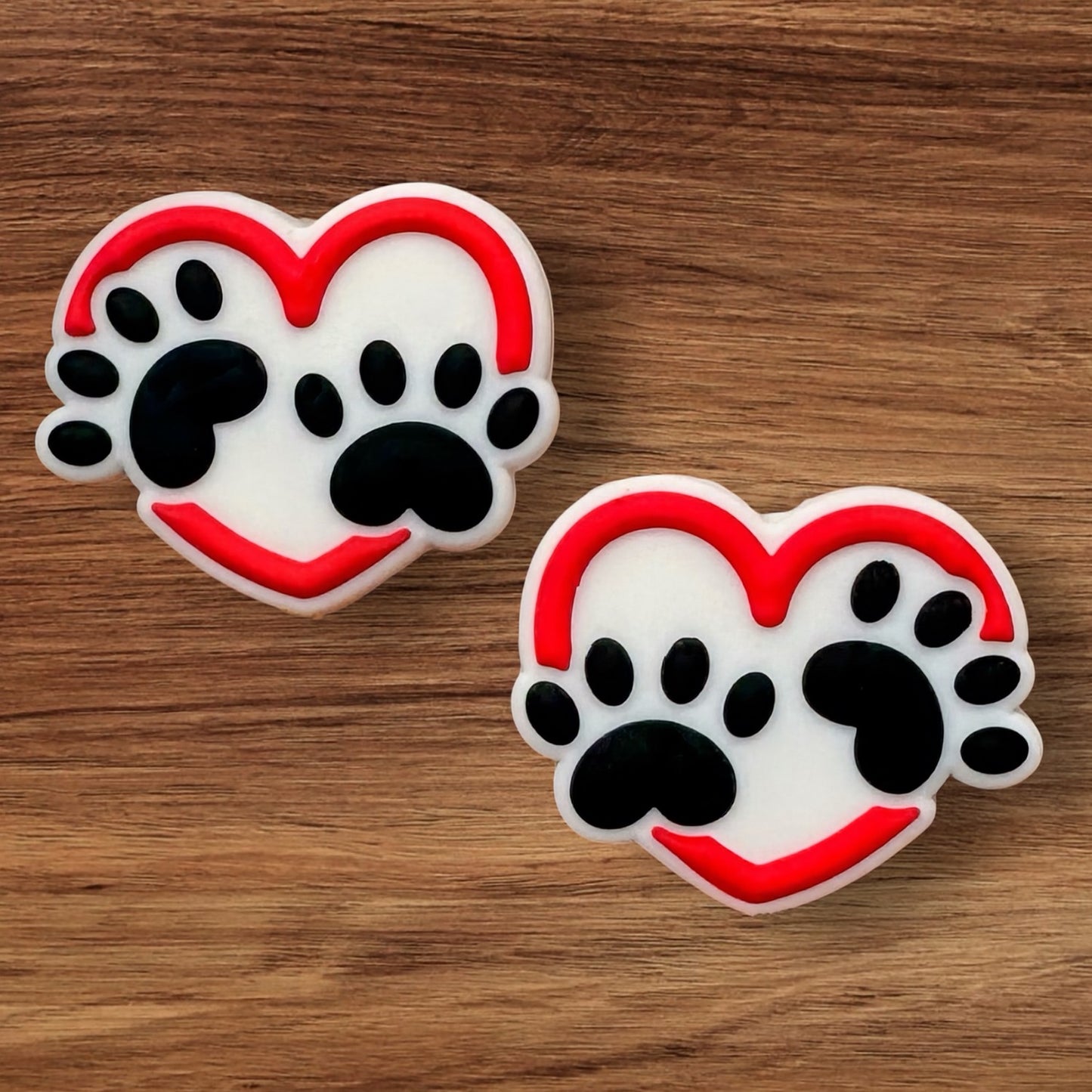 Red Heart with Paws Focal