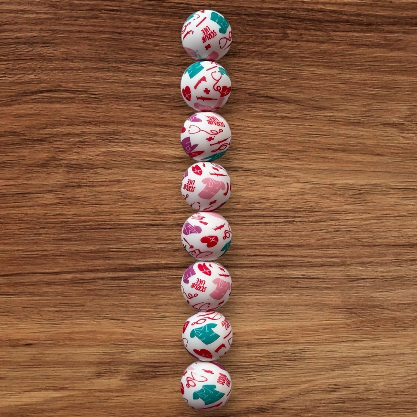 15mm Scrub Life Silicone Bead