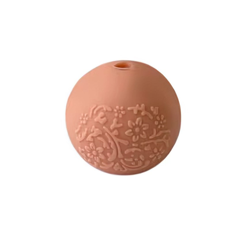 15mm Engraved Silicone Bead