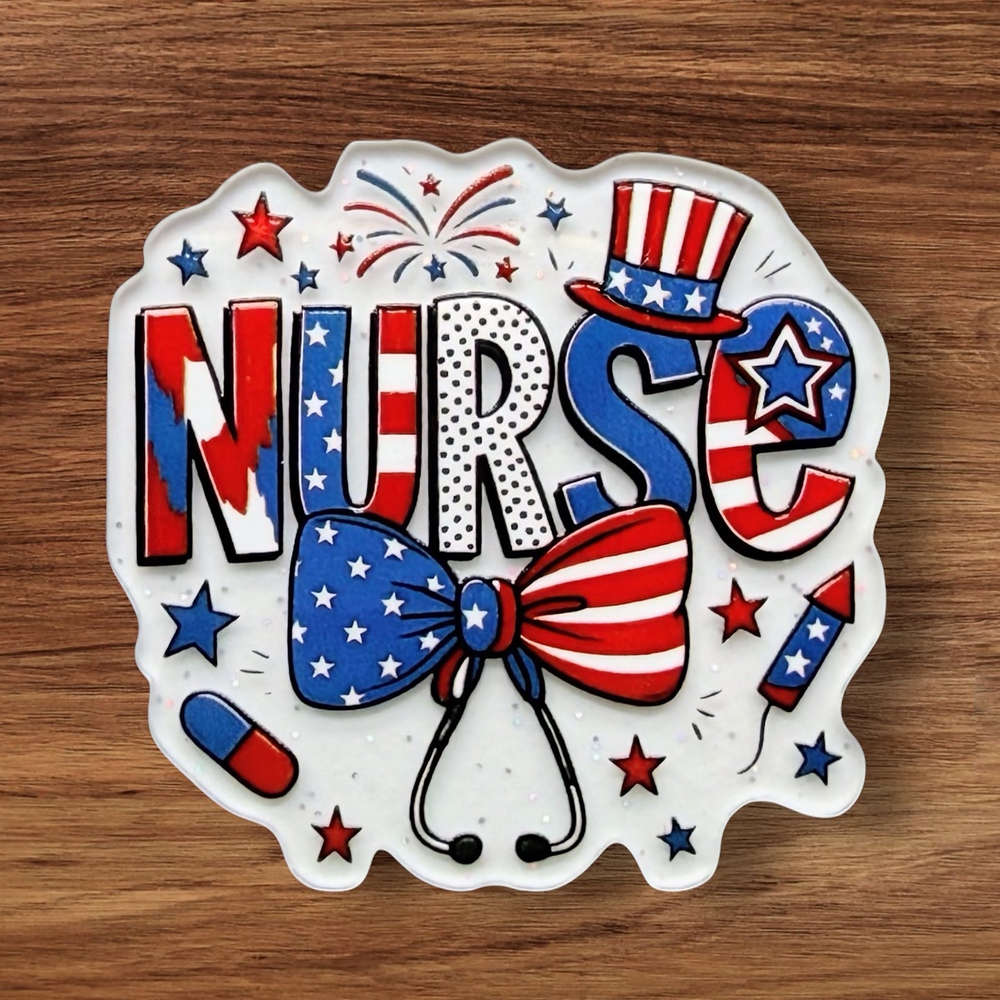 Patriotic Nurse Acrylic Flatback