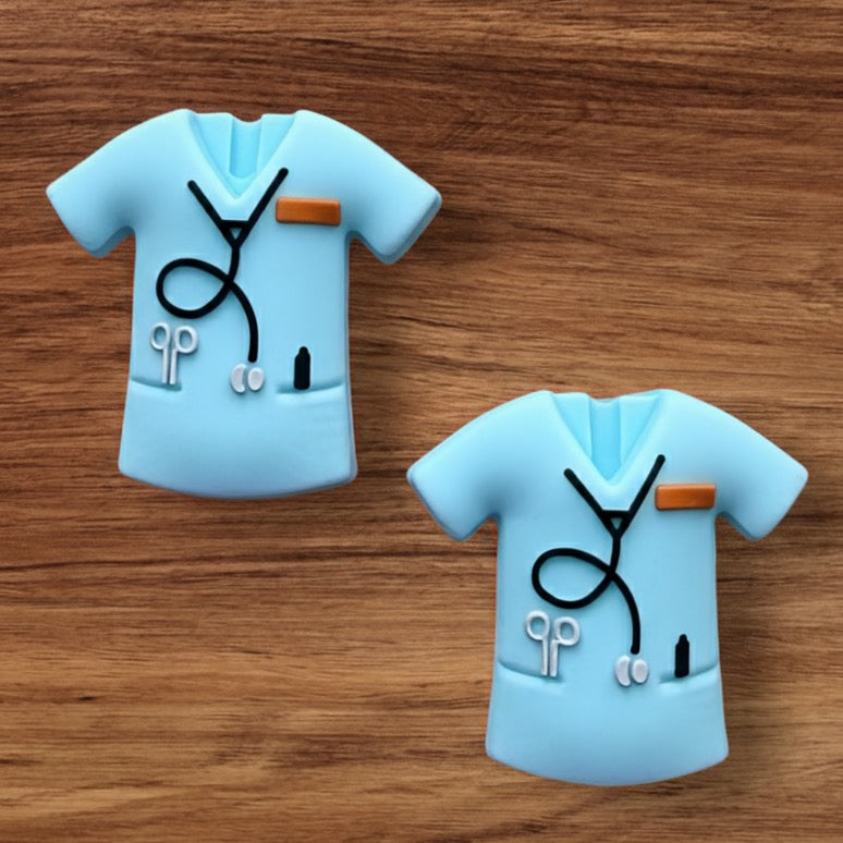 3-D Doctor Scrub Focal (Blue)