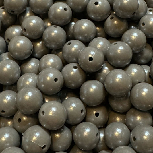 15mm Light Grey Chameleon Silicone Bead