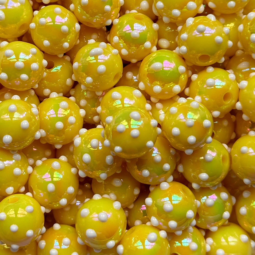 16mm Colorful Dot Acrylic Beads