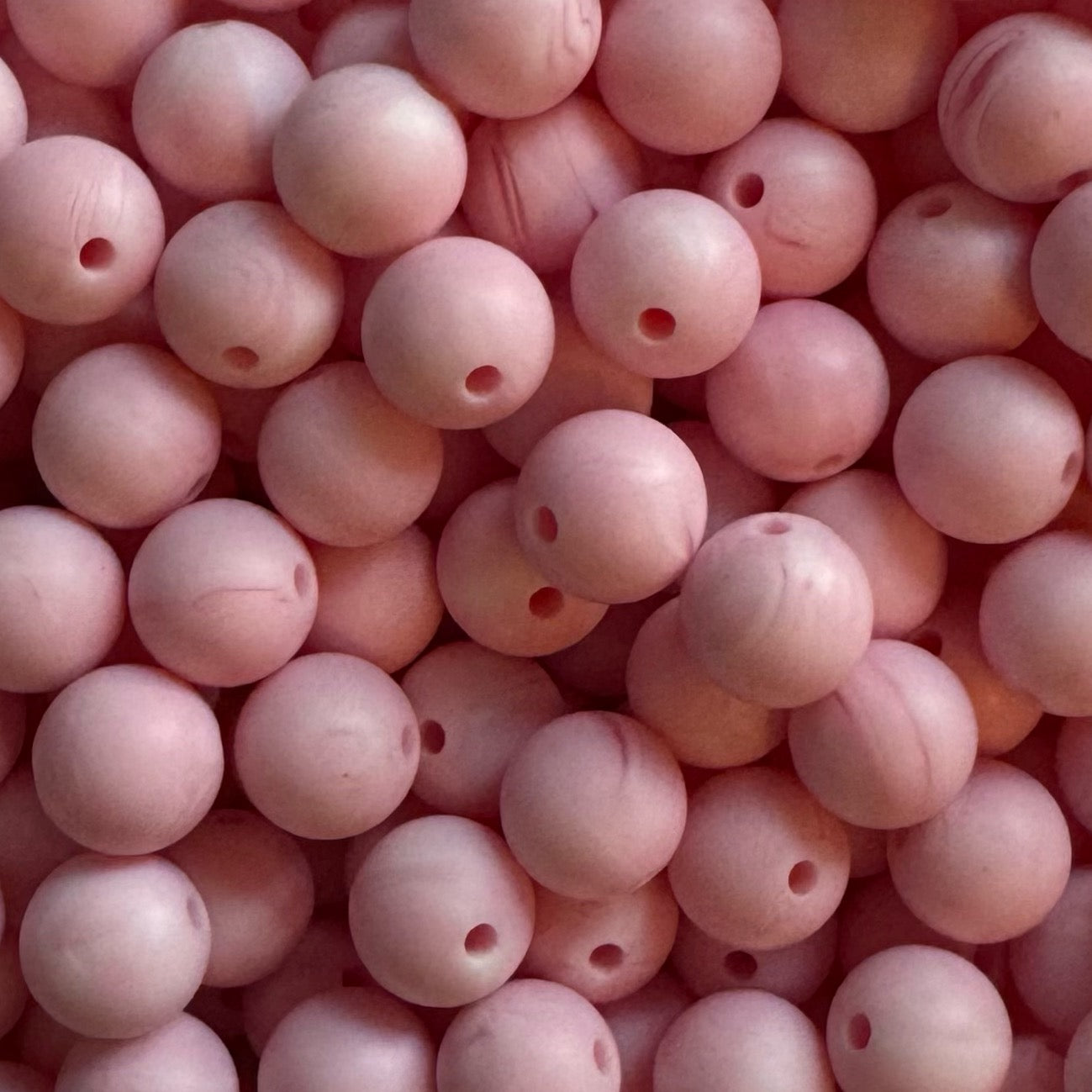 12mm Pink Swirl Silicone Bead