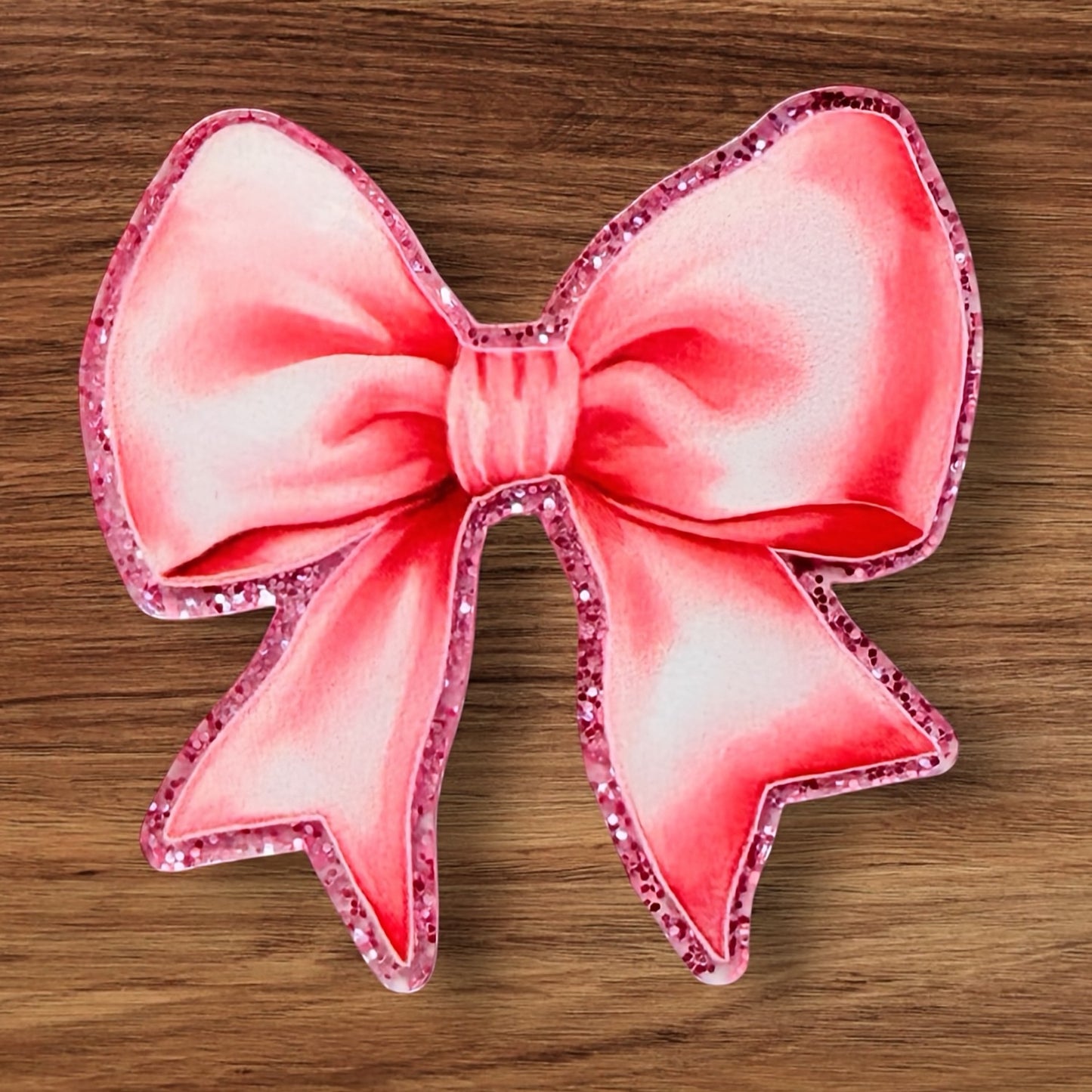 Pink Bow Acrylic Flatback
