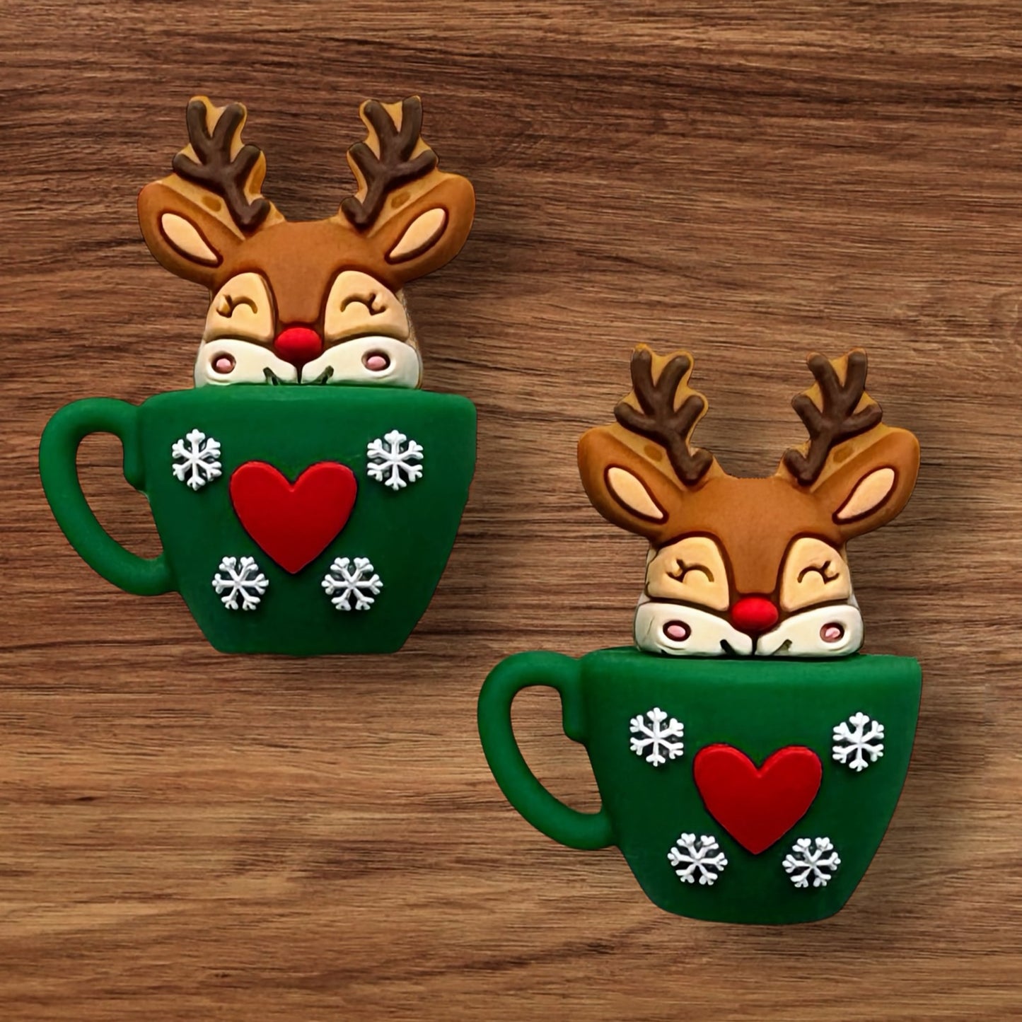 3-D Reindeer In Mug Focal