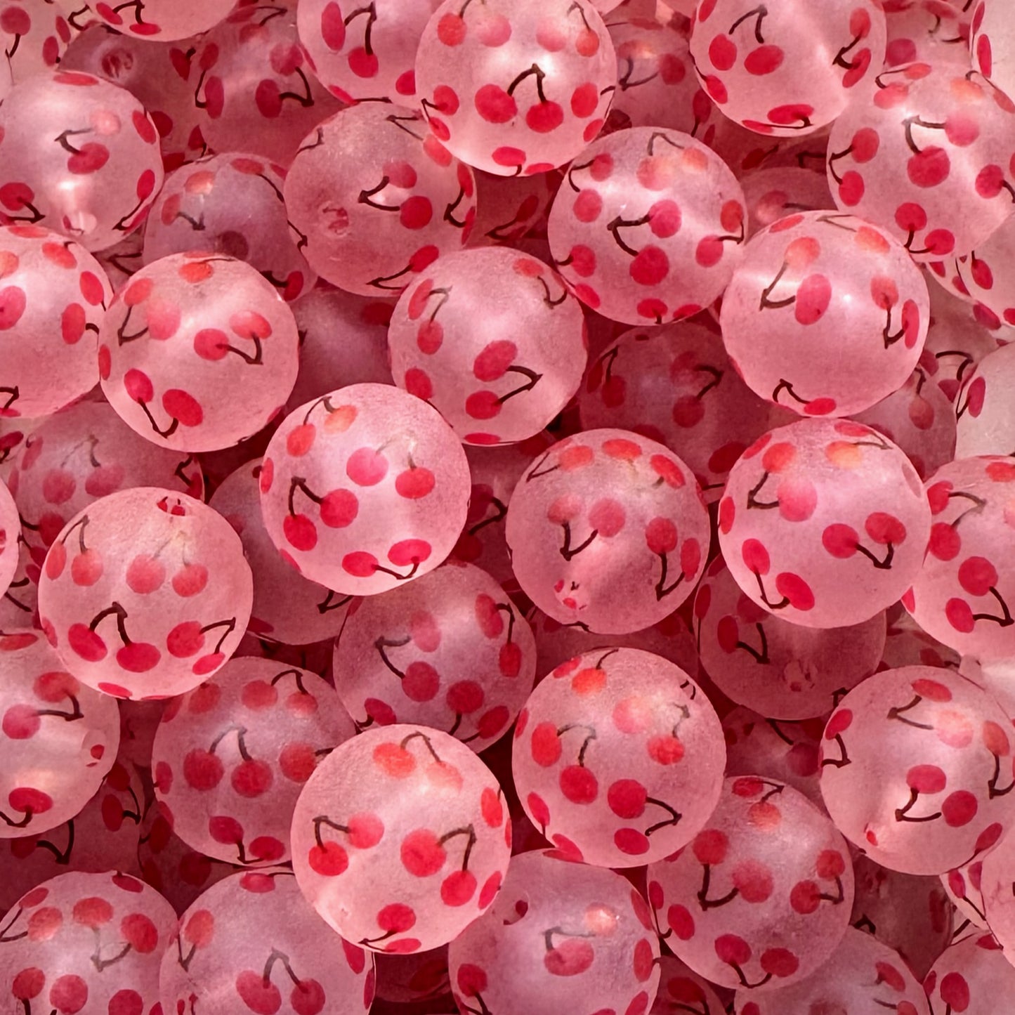 16mm Cherries Acrylic Bead