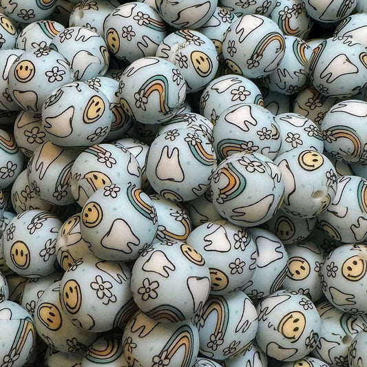 15mm Tooth Silicone Bead