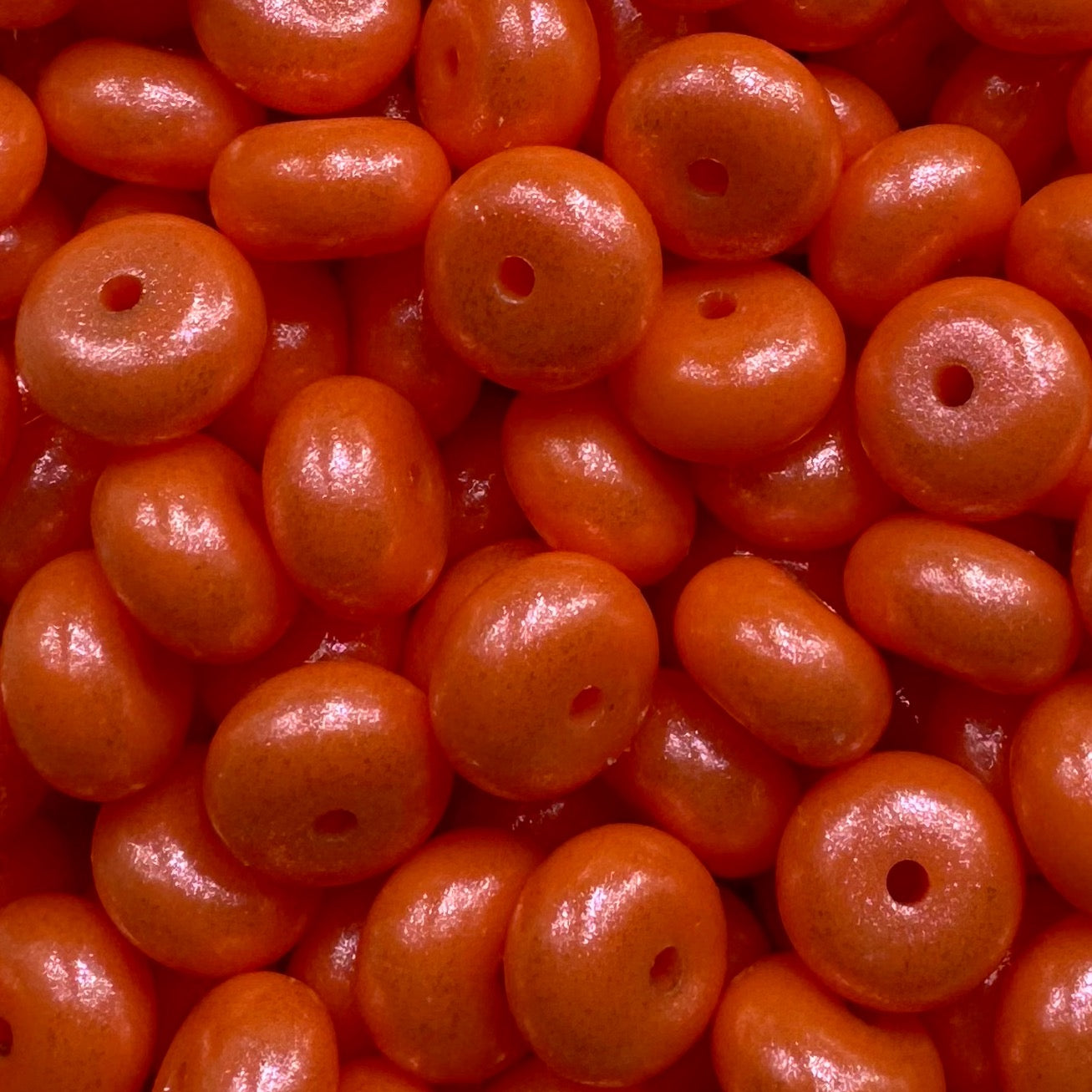 Nectarine Opal Abacus Bead